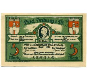 5 марок 1921 года Германия — Бад-Дрибург (Нотгельд) — Фото №1