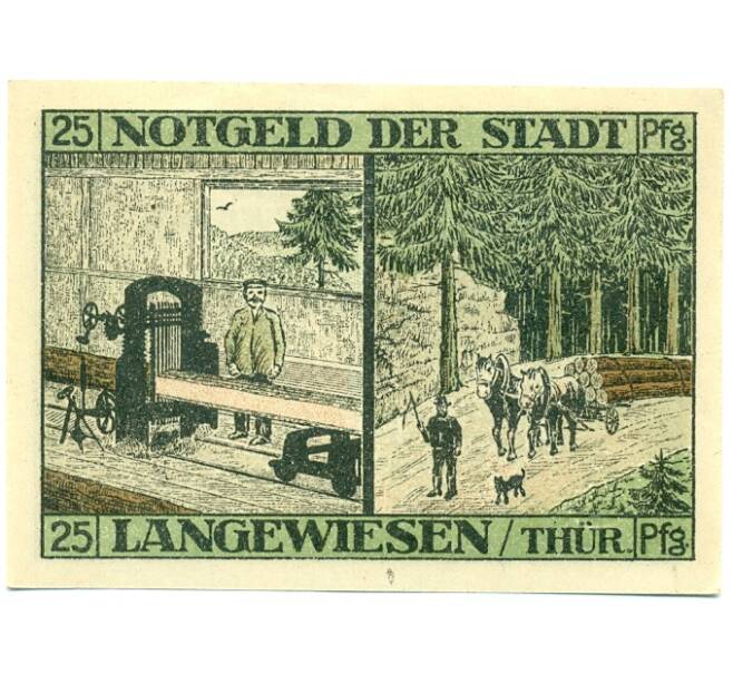 Банкнота 25 пфеннигов 1921 года Германия — Лангевизен (Нотгельд) (Артикул: K10-12444) — Фото №1