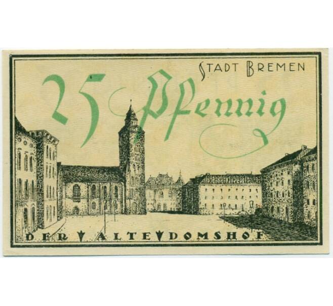 Банкнота 25 пфеннигов 1921 года Германия — Бремен (Нотгельд) (Артикул: K10-12453) — Фото №2