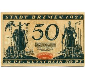 50 пфеннигов 1921 года Германия — Бремен (Нотгельд) — Фото №1
