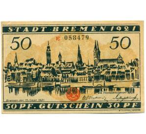 50 пфеннигов 1921 года Германия — Бремен (Нотгельд) — Фото №2