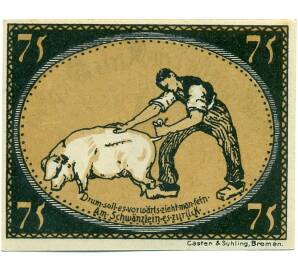 75 пфеннигов 1921 года Германия —Дипхольц (Нотгельд) — Фото №2