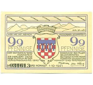 99 пфеннигов 1921 года Германия — Бад-Хоннеф (Нотгельд) — Фото №1