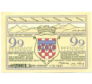 99 пфеннигов 1921 года Германия — Бад-Хоннеф (Нотгельд) — Фото №1