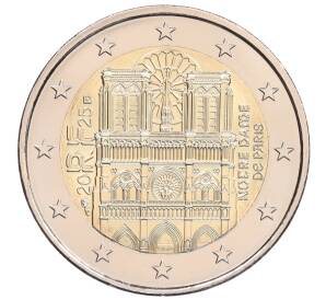 2 евро 2025 года Франция «Собор Парижской Богоматери» — Фото №1