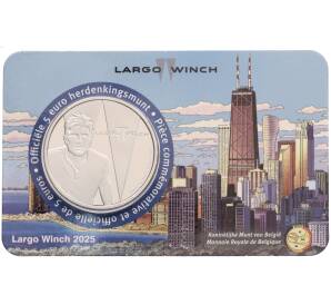 5 евро 2025 года Бельгия «Ларго Винч» (в блистере) — Фото №1