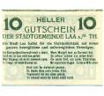 Банкнота 10 геллеров 1920 года Австрия — Ла-ан-дер-Тайя (Нотгельд) (Артикул: B2-16324) — Фото №2