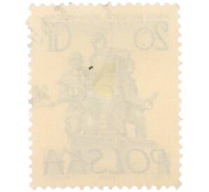 Почтовая марка 20 грошей 1955 года Польша «Памятники Варшавы — Памятник советско-польскому братству по оружию»