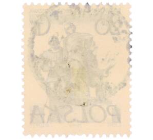 Почтовая марка 20 грошей 1955 года Польша «Памятники Варшавы — Памятник советско-польскому братству по оружию» — Фото №2