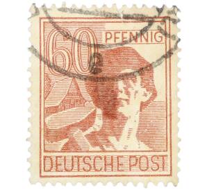 Почтовая марка 60 пфеннигов 1947 года Германия (Тризония) — Фото №1