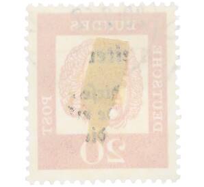 Почтовая марка 20 пфеннигов 1961 года Западная Германия (ФРГ) «Выдающиеся немцы — Иоганн Себастьян Бах» — Фото №2