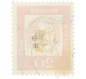 Почтовая марка 20 пфеннигов 1961 года Западная Германия (ФРГ) «Выдающиеся немцы — Иоганн Себастьян Бах» — Фото №2