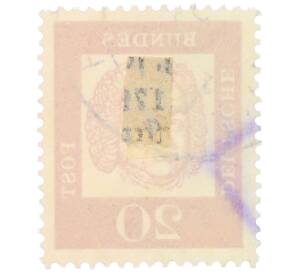 Почтовая марка 20 пфеннигов 1961 года Западная Германия (ФРГ) «Выдающиеся немцы — Иоганн Себастьян Бах» — Фото №2