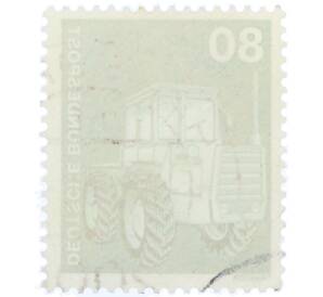 Почтовая марка 80 пфеннигов 1975 года Западная Германия (ФРГ) «Трактор» — Фото №2