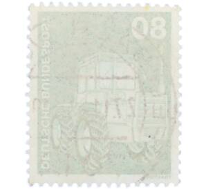 Почтовая марка 80 пфеннигов 1975 года Западная Германия (ФРГ) «Трактор» — Фото №2