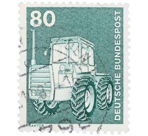 Почтовая марка 80 пфеннигов 1975 года Западная Германия (ФРГ) «Трактор» — Фото №1