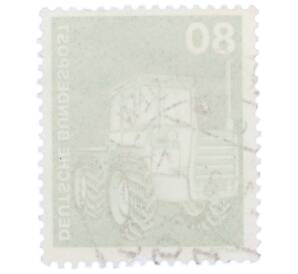 Почтовая марка 80 пфеннигов 1975 года Западная Германия (ФРГ) «Трактор» — Фото №2