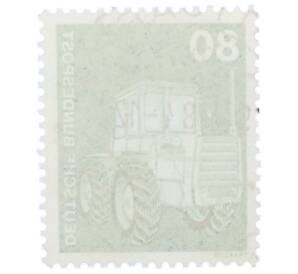 Почтовая марка 80 пфеннигов 1975 года Западная Германия (ФРГ) «Трактор»