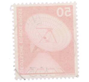 Почтовая марка 50 пфеннигов 1975 года Западная Германия (ФРГ) «Параболическая антенна» — Фото №2