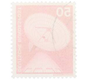 Почтовая марка 50 пфеннигов 1975 года Западная Германия (ФРГ) «Параболическая антенна» — Фото №2