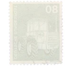 Почтовая марка 80 пфеннигов 1975 года Западная Германия (ФРГ) «Трактор» — Фото №2