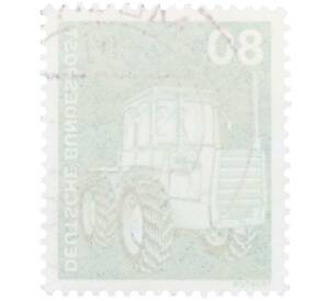 Почтовая марка 80 пфеннигов 1975 года Западная Германия (ФРГ) «Трактор» — Фото №2