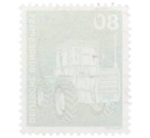 Почтовая марка 80 пфеннигов 1975 года Западная Германия (ФРГ) «Трактор» — Фото №2