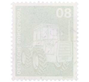 Почтовая марка 80 пфеннигов 1975 года Западная Германия (ФРГ) «Трактор» — Фото №2
