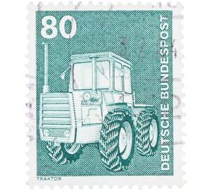 Почтовая марка 80 пфеннигов 1975 года Западная Германия (ФРГ) «Трактор» — Фото №1