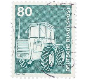 Почтовая марка 80 пфеннигов 1975 года Западная Германия (ФРГ) «Трактор» — Фото №1