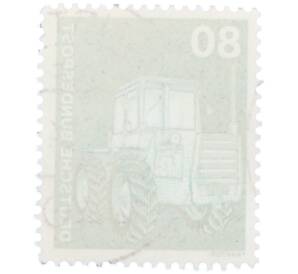 Почтовая марка 80 пфеннигов 1975 года Западная Германия (ФРГ) «Трактор» — Фото №2