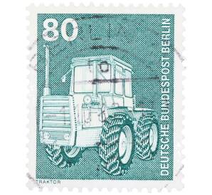 Почтовая марка 80 пфеннигов 1975 года Западная Германия (ФРГ) «Трактор» — Фото №1
