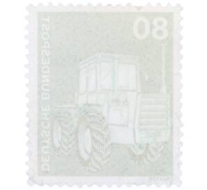 Почтовая марка 80 пфеннигов 1975 года Западная Германия (ФРГ) «Трактор» — Фото №2