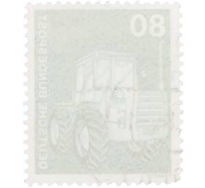 Почтовая марка 80 пфеннигов 1975 года Западная Германия (ФРГ) «Трактор» — Фото №2