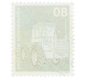Почтовая марка 80 пфеннигов 1975 года Западная Германия (ФРГ) «Трактор» — Фото №2