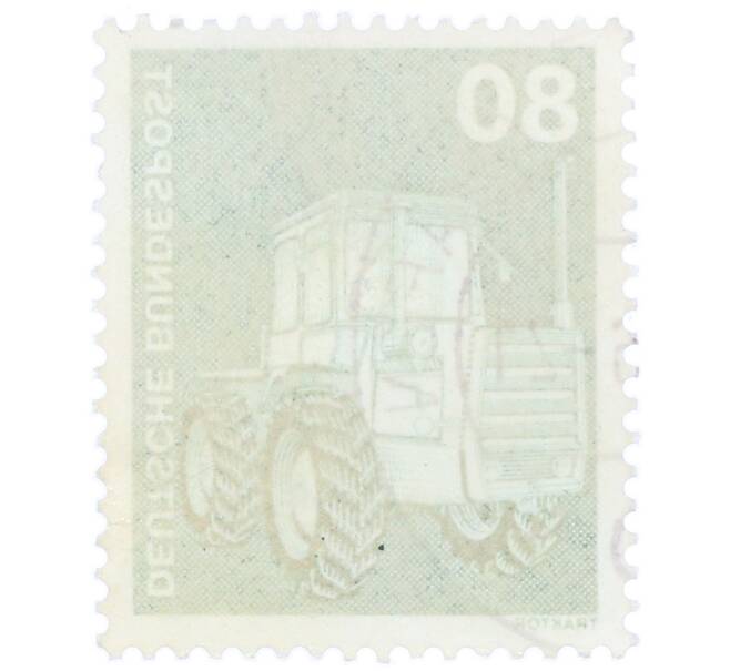 Почтовая марка 80 пфеннигов 1975 года Западная Германия (ФРГ) «Трактор» (Артикул: T11-36079) — Фото №2