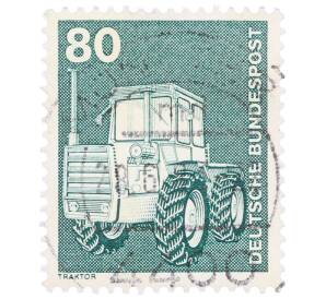Почтовая марка 80 пфеннигов 1975 года Западная Германия (ФРГ) «Трактор» — Фото №1