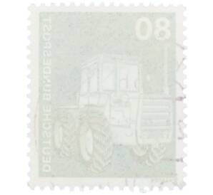 Почтовая марка 80 пфеннигов 1975 года Западная Германия (ФРГ) «Трактор» — Фото №2