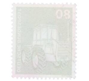 Почтовая марка 80 пфеннигов 1975 года Западная Германия (ФРГ) «Трактор» — Фото №2