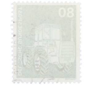 Почтовая марка 80 пфеннигов 1975 года Западная Германия (ФРГ) «Трактор» — Фото №2