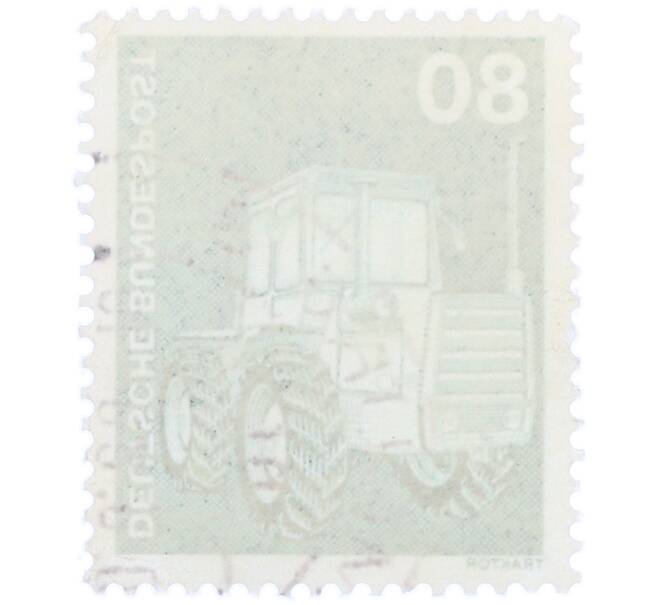 Почтовая марка 80 пфеннигов 1975 года Западная Германия (ФРГ) «Трактор» (Артикул: T11-36094) — Фото №2