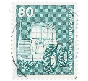Почтовая марка 80 пфеннигов 1975 года Западная Германия (ФРГ) «Трактор» — Фото №1
