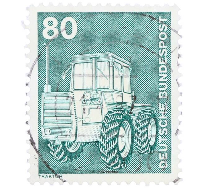 Почтовая марка 80 пфеннигов 1975 года Западная Германия (ФРГ) «Трактор» (Артикул: T11-36095) — Фото №1