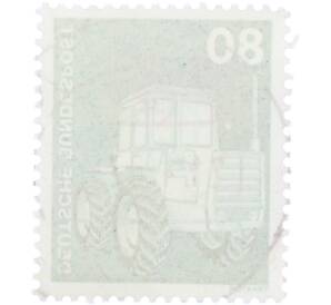 Почтовая марка 80 пфеннигов 1975 года Западная Германия (ФРГ) «Трактор» — Фото №2