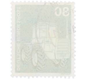 Почтовая марка 80 пфеннигов 1975 года Западная Германия (ФРГ) «Трактор» — Фото №2