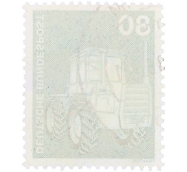 Почтовая марка 80 пфеннигов 1975 года Западная Германия (ФРГ) «Трактор» (Артикул: T11-36100) — Фото №2