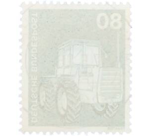 Почтовая марка 80 пфеннигов 1975 года Западная Германия (ФРГ) «Трактор» — Фото №2