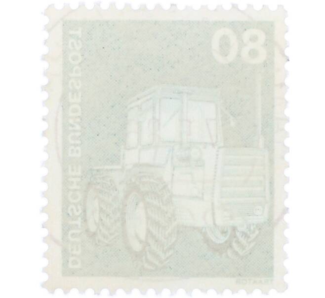 Почтовая марка 80 пфеннигов 1975 года Западная Германия (ФРГ) «Трактор» (Артикул: T11-36101) — Фото №2