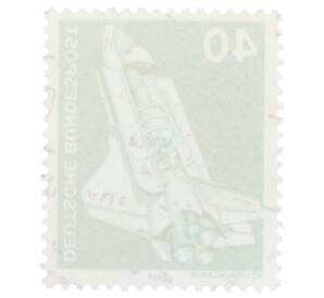 Почтовая марка 40 пфеннигов 1975 года Западная Германия (ФРГ) «SpaceLab» — Фото №2