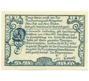 20 геллеров 1920 года Австрия — Луфтенберг (Нотгельд) — Фото №2